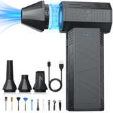 Salcar Elektrischer Air Duster X3 mini mit 110.000 U/min – Tragbares & Wiederaufladbares Staubgebläse mit Turbomodus für PC, Auto & Haushalt Salcar