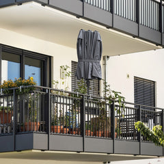 Sekey 300 x 160 cm Doppelsonnenschirm mit Kurbel, UV50+ Sekey 300 x 160 cm Doppelsonnenschirm mit Kurbel, UV50+