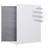 Sekey Plissee ohne Bohren – Verdunkelungsplissee mit glatter, sichtlochfreier Vorderseite, flexibel von oben & unten verstellbar