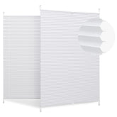 Sekey Plissee ohne Bohren – Blickdichtes Lichtschutz-Plissee mit glatter, sichtlochfreier Vorderseite