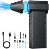 Salcar Elektrischer Air Duster X3 mit 130.000 U/min – Tragbares & Wiederaufladbares Staubgebläse mit 3 Stufen, Turbotaste & Super-Power für PC, Auto & Haushalt