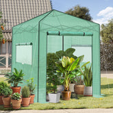 Sekey Pop-Up Foliengewächshaus 240×240×180 cm – Großes Gewächshaus mit One-Touch-System für schnellen Aufbau im Garten Sekey