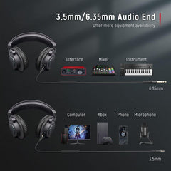 FIFINE 6.35 / 3.5mm studio headphones with 50mm driver