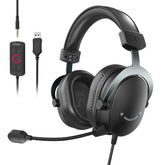Fifine 3,5mm / USB Gaming Headset mit Mikrofon, 50mm Treiber Sekey