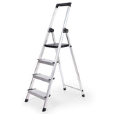 Sekey Aluminium Trittleiter 4/5 Stufen – Klappbar, Rutschfest, Mit Werkzeugablage, TÜV EN131-2, 140/160 cm, Bis 150 kg, Für Haushalt, Garage & Garten