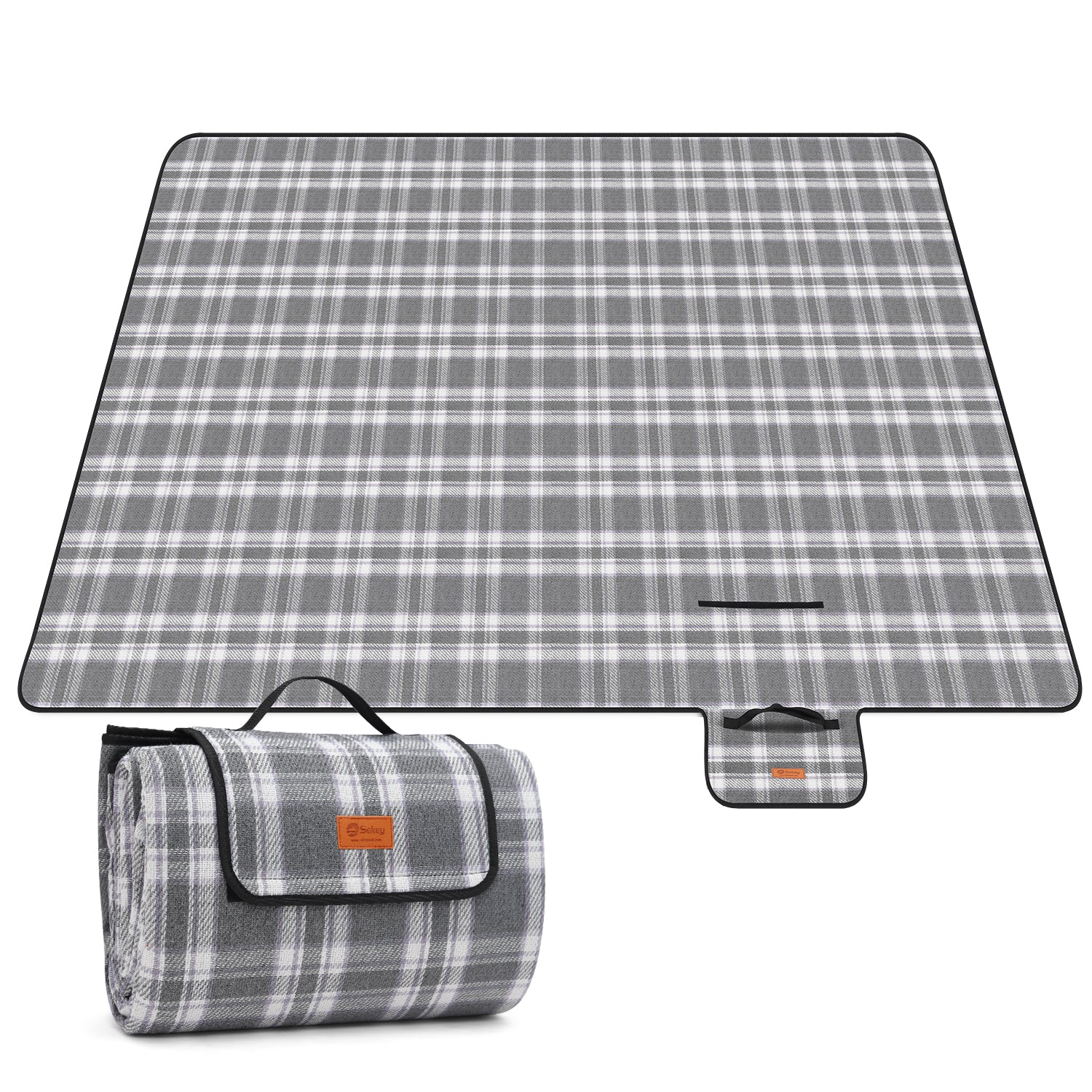 Sekey XXL Picknickdecke 200x200 cm – Waschbare & Schmutzabweisende – sekeymall