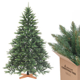 Salcar Künstlicher Weihnachtsbaum mit Holzständer, 150/180/210 cm, Realistischer PVC Christbaum, Pflegeleicht & Hochwertige Weihnachtsdekoration für Innenräume