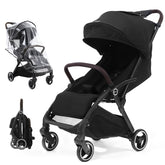 Sekey BW732 Reise-Kinderwagen – Ultraleicht & Einhand-klappbar | 3-fach verstellbare Rückenlehne, 4-Rad-Federung, Regenschutz, 5-Punkt-Gurt, Handgepäckgeeignet