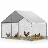 Sekey XXL Hühnerstall 2x3x2m winterfest & begehbar – Freilaufgehege für 4–15 Hühner, feuerverzinkte Voliere mit UV-Dach, fuchs- & mardersicher