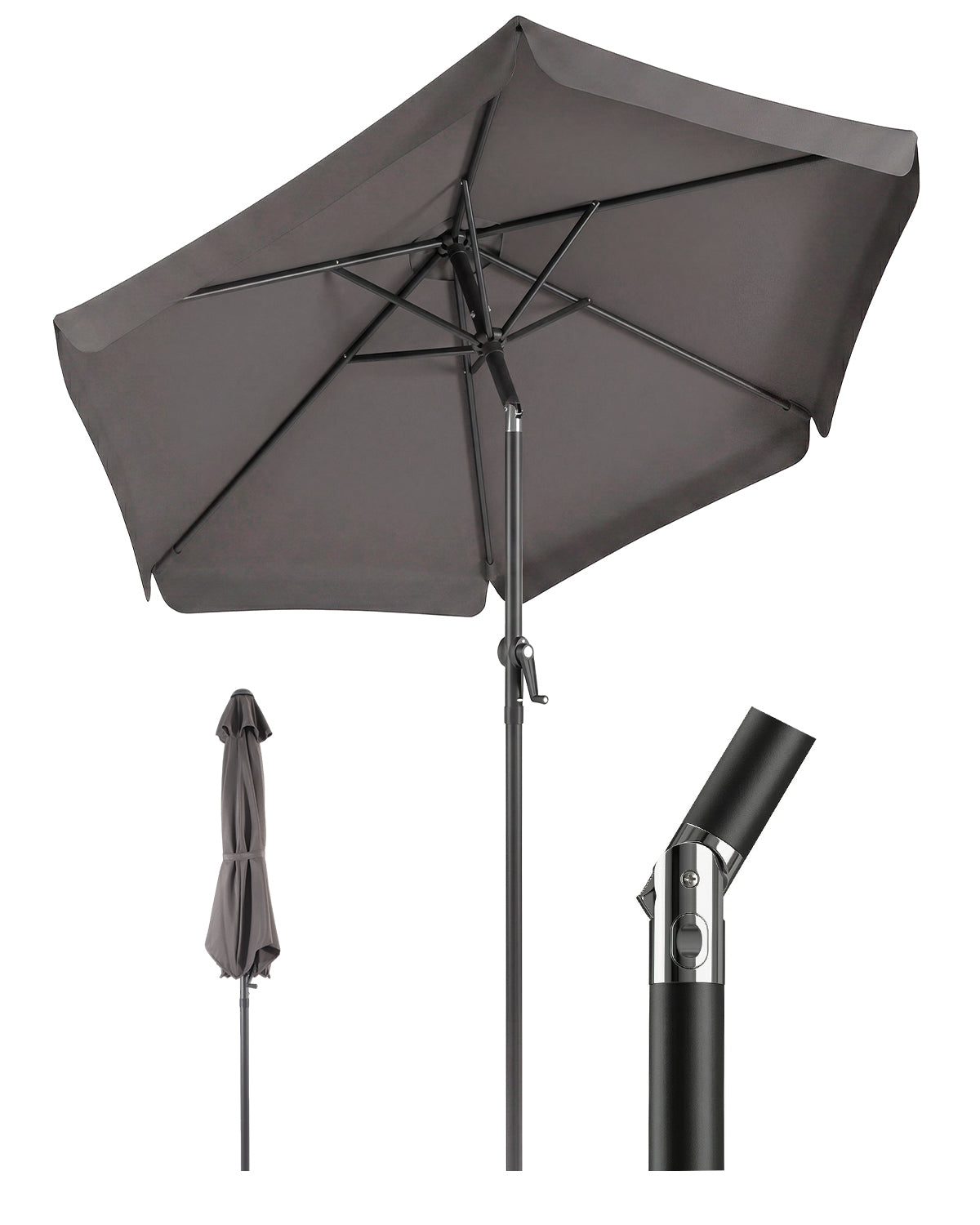 sonnenschirm camping Sekey Sonnenschirm Ø200 cm rund mit Kurbel & Knickfunktion – Balkon So – sekeymall
