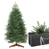 Salcar Premium Künstlicher Weihnachtsbaum aus 100 % PE Spritzguss – Realistischer Fichtenbaum mit naturgetreuem Stamm, stabilem Holzständer und Aufbewahrungsbeutel – 180 cm / 210 cm