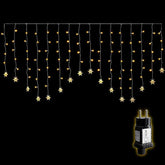 Salcar 2 x 1 m LED Schneeflocke Lichtervorhang, 16 Strängen, 104 LEDs, 31V GS-zertifizierte Stromversorgung Sekey