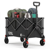 Sunula K2 Bollerwagen 120 L – Faltbarer Handwagen mit 80 kg Tragkraft, 360°-Rädern & Bremse, 4-seitig klappbar Produktbeschreibung
