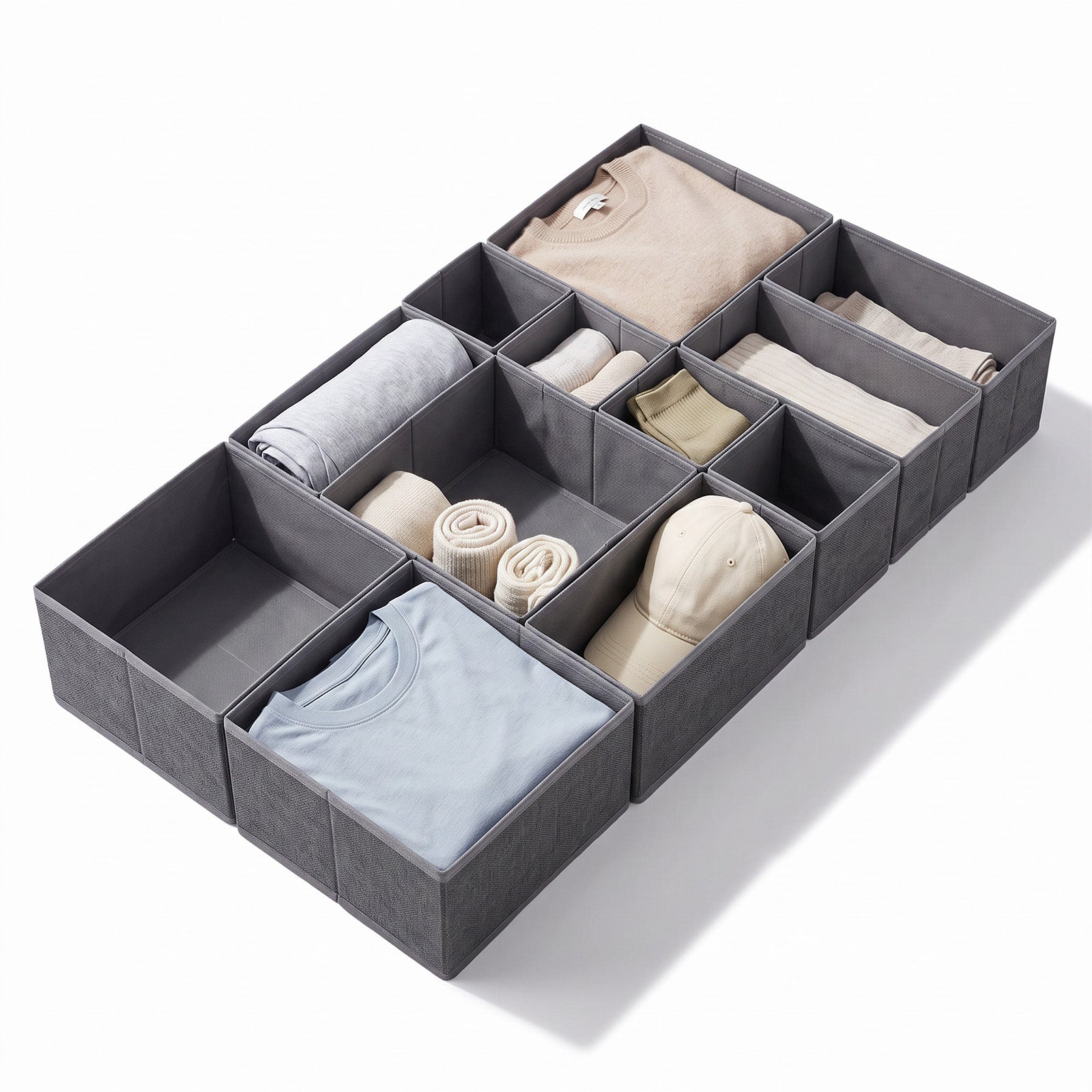 Sekey Schubladen-Organizer 12er Set – Faltbare Kleiderschrank Organize – sekeymall