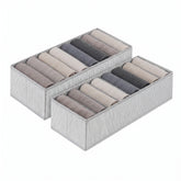 Sekey Schubladen Organizer – 22 × 51 × 11 cm, je 8 Fächer, faltbare Stoffboxen für Unterwäsche & Socken