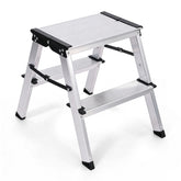 Sekey Aluminium Klappleiter 2 Stufen – Beidseitig Begehbar, Rutschfest, TÜV & SGS geprüft, bis 150 kg belastbar