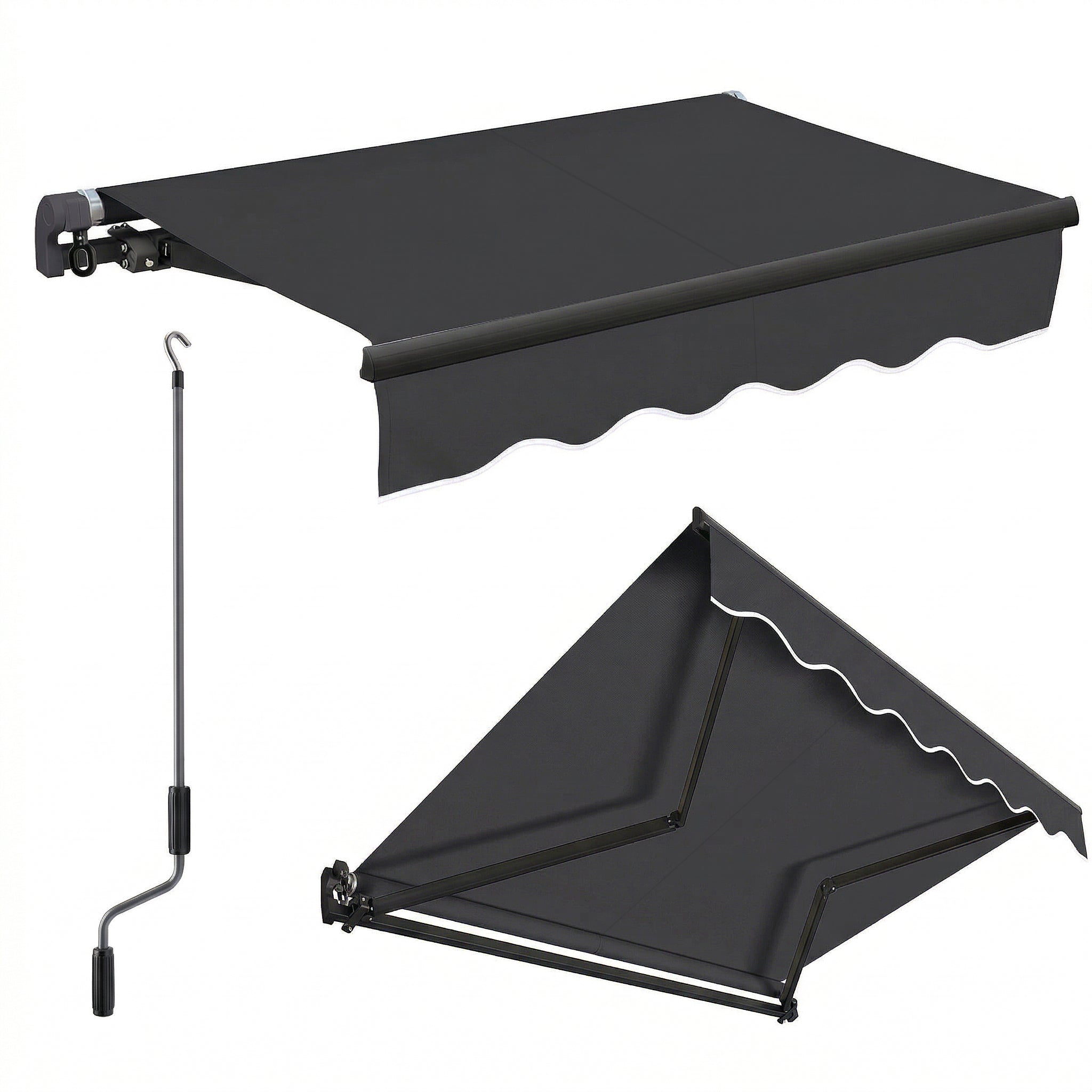 Sekey Gelenkarmmarkise 250x200 cm mit Handkurbel – 0–53° stufenlos nei – sekeymall