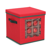 Salcar Aufbewahrungsbox für 64 Weihnachtskugeln – Faltbare Weihnachtsdeko-Box 30,5 cm mit Fächern & flexiblen Trennwänden, Transparentes Sichtfenster