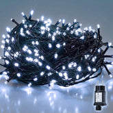 Salcar LED Lichterkette Weihnachten Kaltweiß, 10–15 m, 150–220 LEDs, IP44 Outdoor, 8 Modi, Timer & Memory