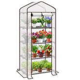 Sekey Mini-Gewächshaus für Tomaten mit 4 Ebenen – Kompaktes Foliengewächshaus für Balkon & Garten, Stabil & Platzsparend (160×70×50 cm) Sekey