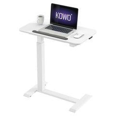KOWO Electric Height Adjustable Side Table, with Wheels, C-Shape