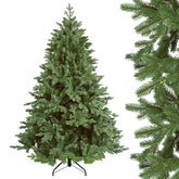 Salcar Künstlicher Weihnachtsbaum Fichte – Dunkelgrün, naturgetreu & extra dicht, PE & PVC, 150 / 180 / 210 cm