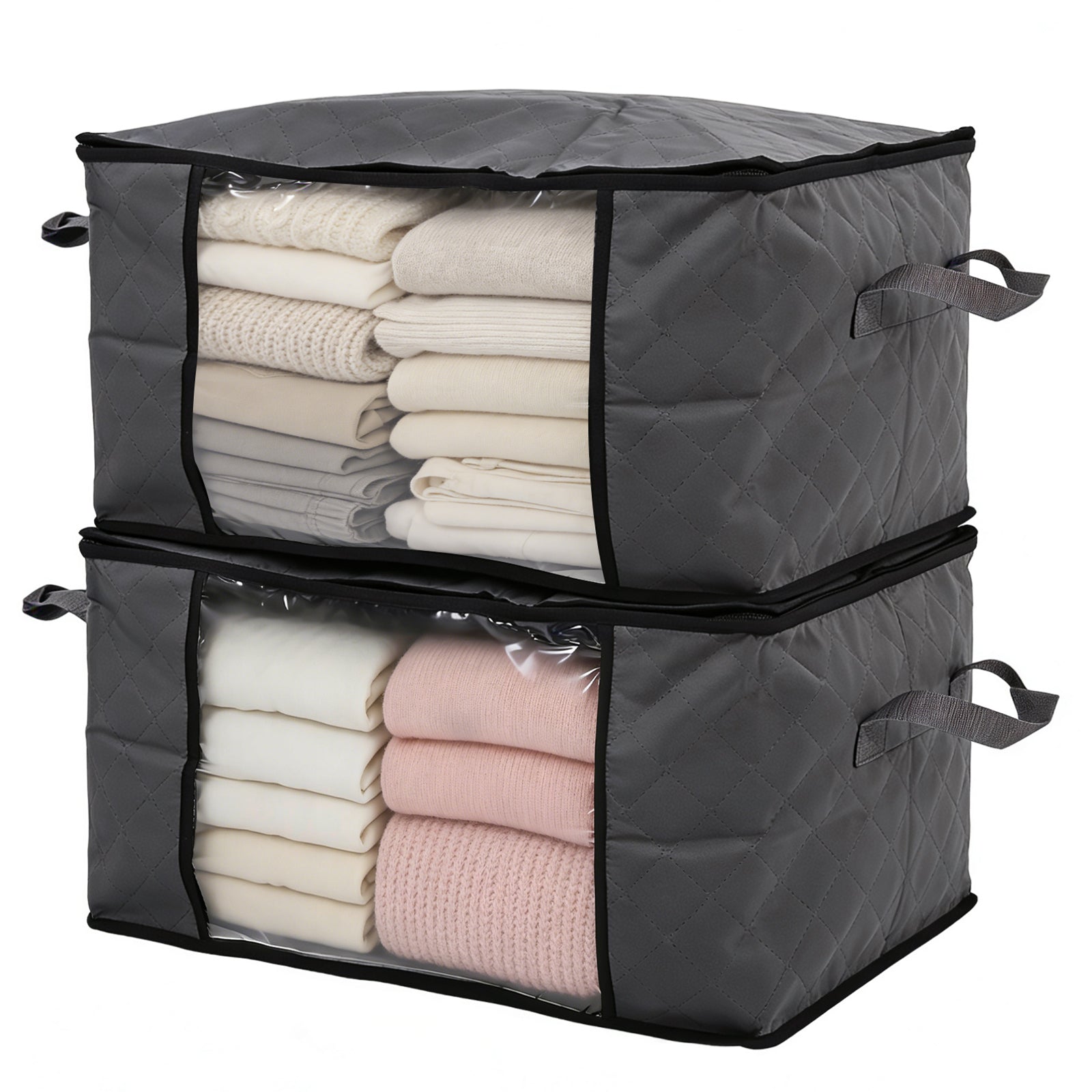 Sekey Unterbett-Aufbewahrungsboxen 60L & 90L Set für Kleidung, Bettwäs – sekeymall