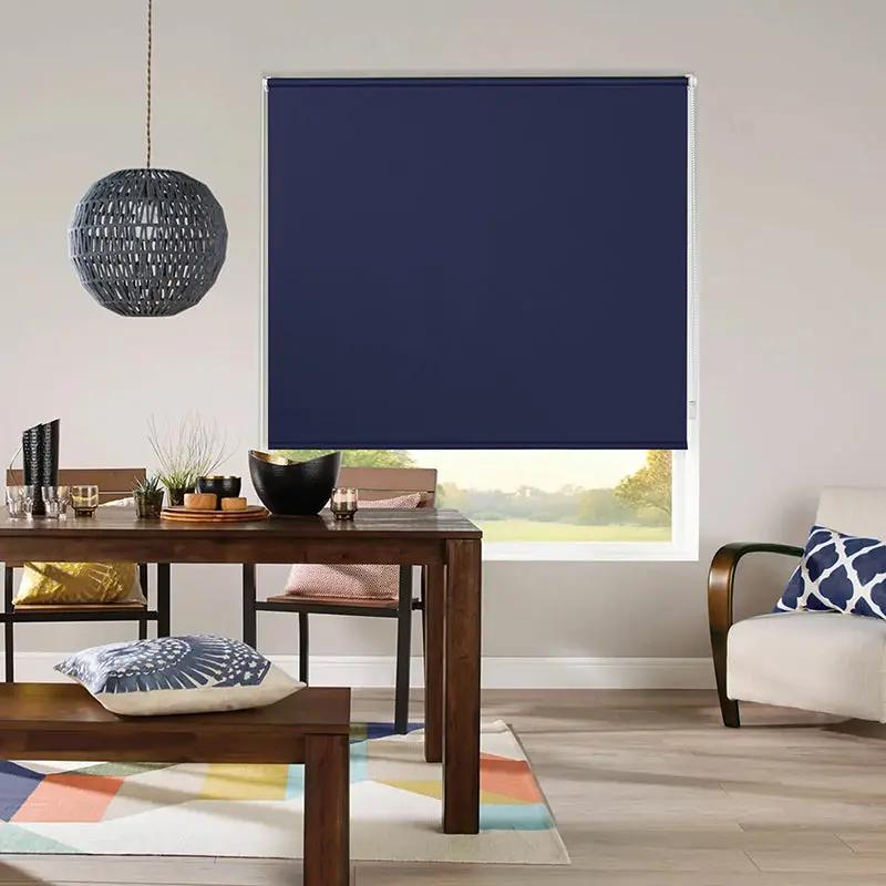 Sekey Verdunkelungsrollo, doppelseitig gleichfarbig und ohne Bohren, Dunkelblau Sekey