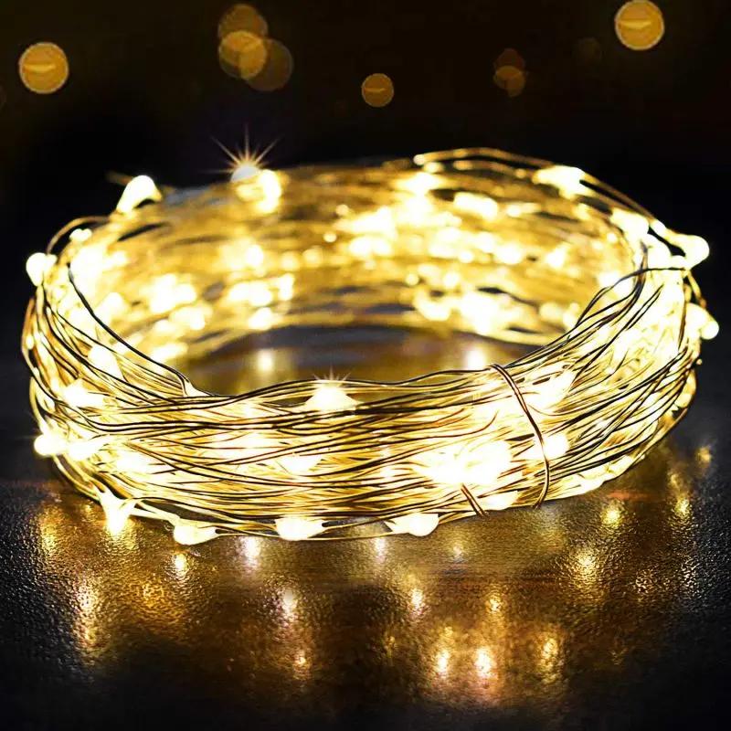 Salcar Flexible Kupferdraht Lichterkette mit 100 LEDs – Wasserdicht & USB-Betrieb – sekeymall