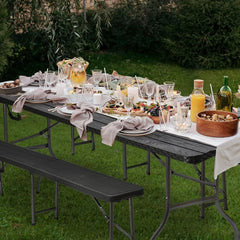Sekey 3-piece 180 cm beer table set, 2 beer benches and beer table