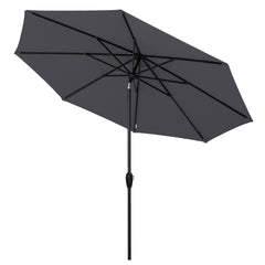 Sekey Sonnenschirm, 330cm Alu Gartenschirm 8-eckiger, mit Kurbel