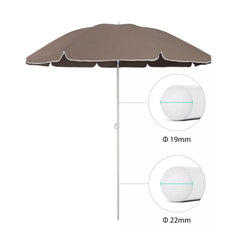 Sekey ∅ 160 cm Strandschirm mit Schutzhülle, Sonnenschutz UV25+