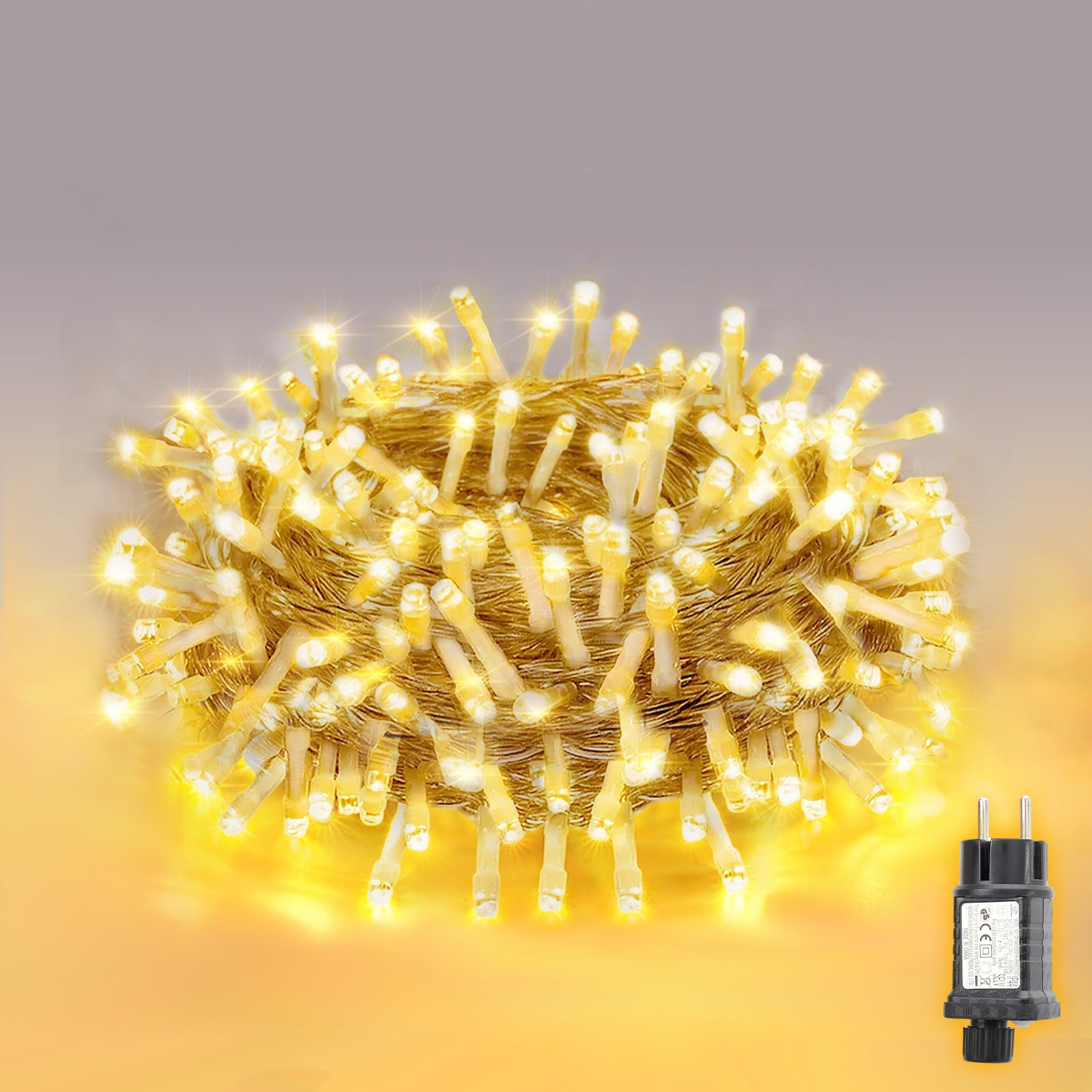 Salcar LED Lichterkette mit 5m/10m/15m/20m Länge – 50–300 LEDs, – sekeymall