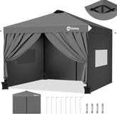 Sekey Premium Faltpavillon 3×3 m – Wasserdicht & Winterfest, Pop-Up Pavillon mit 4 Seitenwänden, Einweg-Privatsphäre-Fenstern, Schnellaufbau & UPF 50+