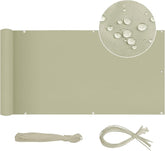 Sekey Balkon Sichtschutz Taupe – Wasserdichte Oxford Balkonabdeckung mit Nylon-Kabelbindern, UV-beständig, Blickdicht & Windschutz, Rostfreie Ösen, Einfach zu Installieren Sekey