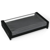 Sekey Unterbett-Aufbewahrungsbox mit Rollen – 78 × 44 × 14 cm, Metallrahmen & PVC-Fenster für Kleidung & Bettwäsche