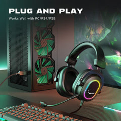 FIFINE USB Gaming Headset with Microphone, 3 EQ Modes and 50mm Driver