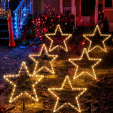 Salcar LED Weihnachtssterne Garten Warmweiß – 30/45/60/90 cm, 3er & 6er Set, 8 Modi, Timer & Memory