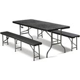 Sekey 3-teilig 180 cm Biertischgarnitur Set, 2 Bierbänke und Biertisch Sekey