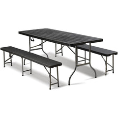 Sekey 3-piece 180 cm beer table set, 2 beer benches and beer table
