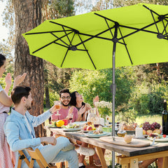 Sekey 300 x 160 cm Doppelsonnenschirm mit Kurbel, UV50+ Sekey 300 x 160 cm Doppelsonnenschirm mit Kurbel, UV50+