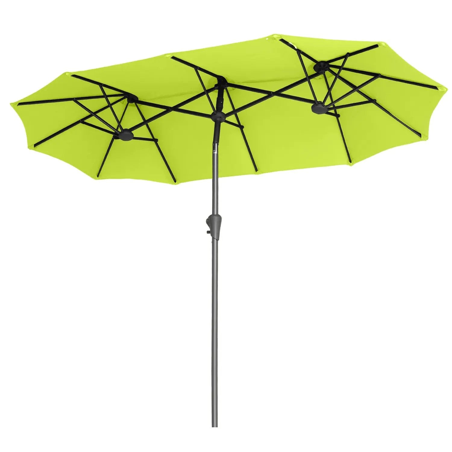 Sekey 300 x 160 cm Doppelsonnenschirm mit Kurbel, UV50+ Sekey