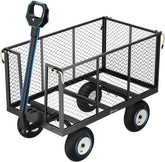 Sekey 3-in-1 Wagon 500 kg – Garden Wagon with Removable Side Panels & 10-inch Rubber Tires, Quiet & Rustproof, Quick Assembly in 8 Minutes, Platform & Transport Wagon