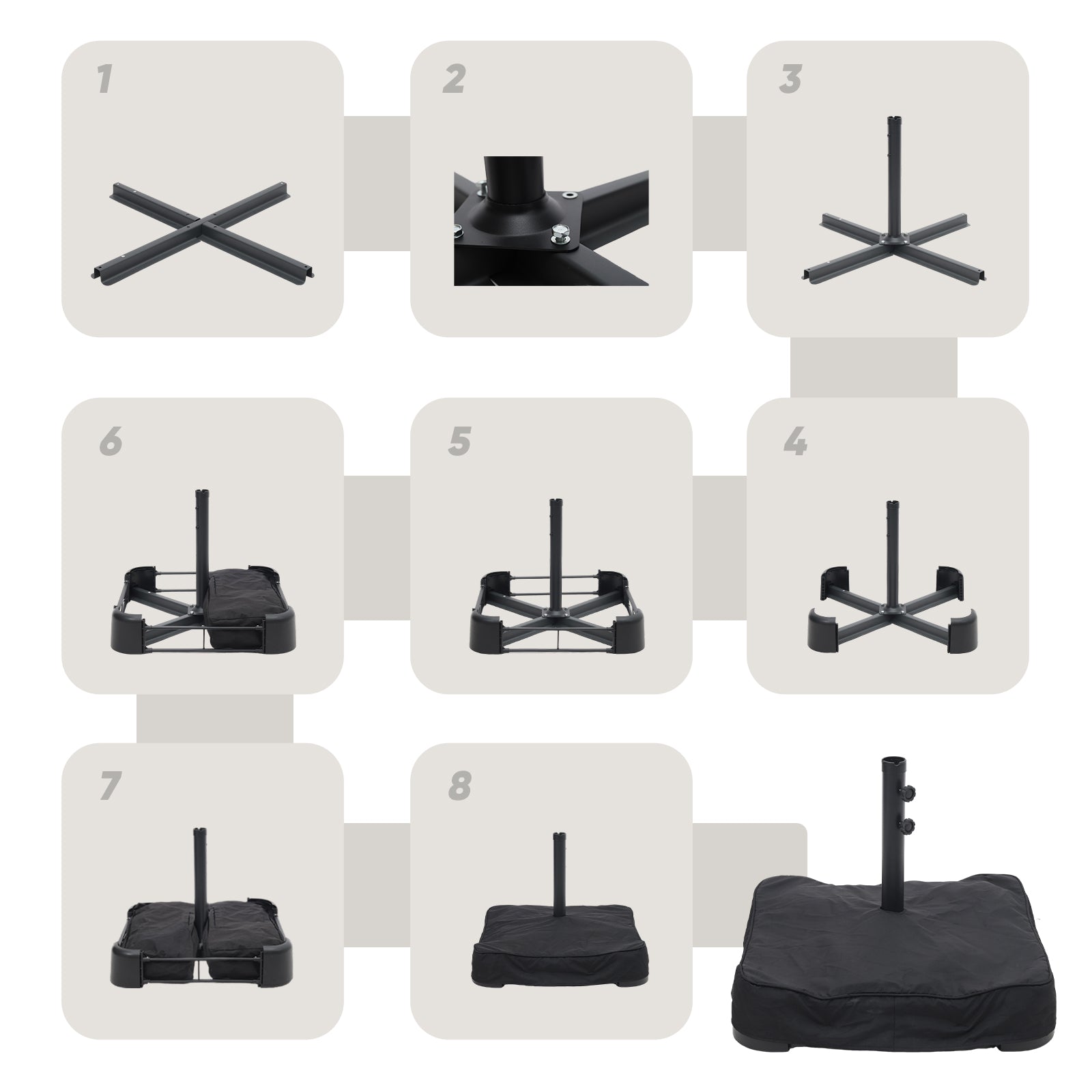 Sekey Sonnenschirm 400 x 220 cm Doppel Sonnenschirm mit Ständer Doppelsonnenschirm Garten Sekey