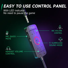 FIFINE 3.5mm / USB gaming headset with microphone, 50mm driver