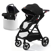Sekey BW600 3-in-1 Kombi-Kinderwagen – Reisesystem mit Babyschale, Liegewanne & Buggy, Moskitonetz, Regenschutz, Federung, 5-Punkt-Gurt, All-Wetter Travel System 0–4 Jahre