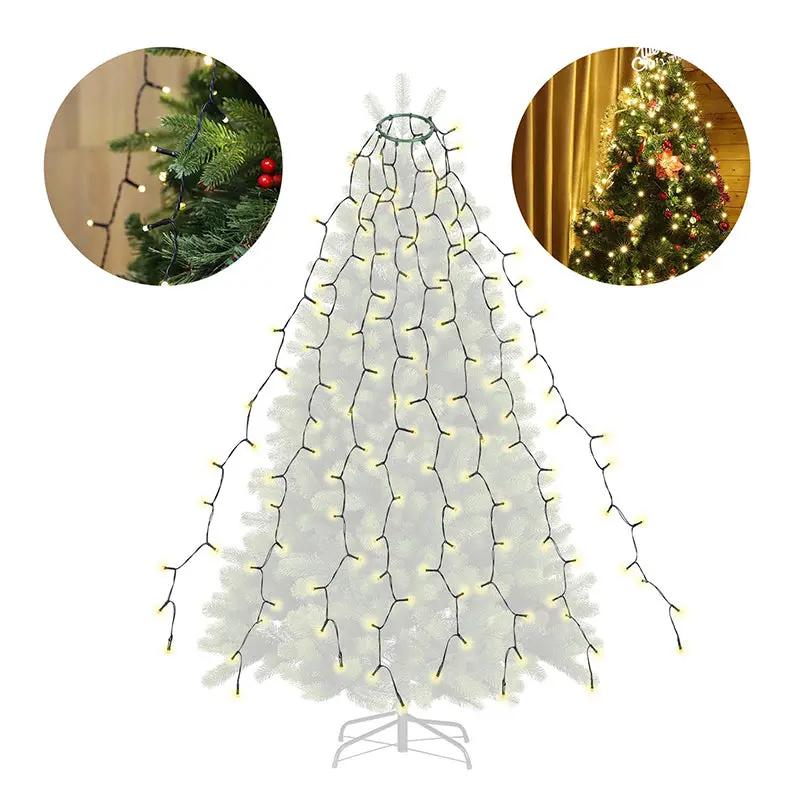 Salcar 0,6 m LED Lichterkette für Weihnachtsbaum – 8 Stränge, 48 LEDs für festliche Dekoration – sekeymall