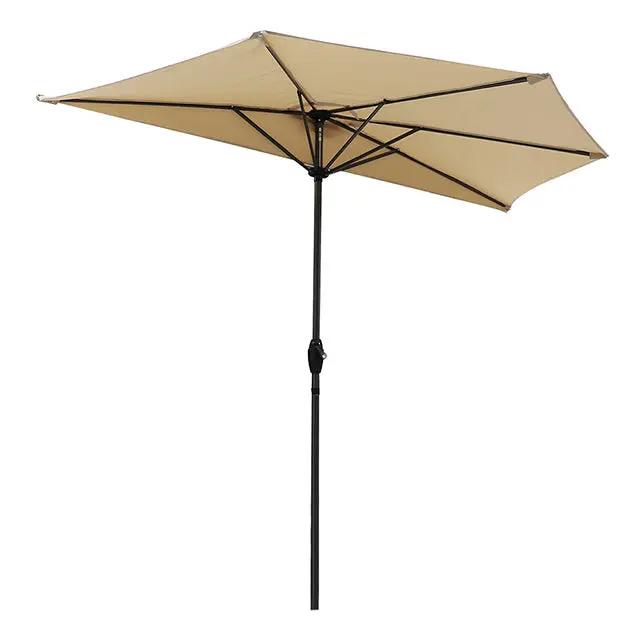 sonnensegel 270 Sekey 270 cm Halbrund Sonnenschirm mit Kurbel, Sonnenschutz UV50+