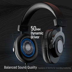 FIFINE 6.35 / 3.5mm studio headphones with 50mm driver