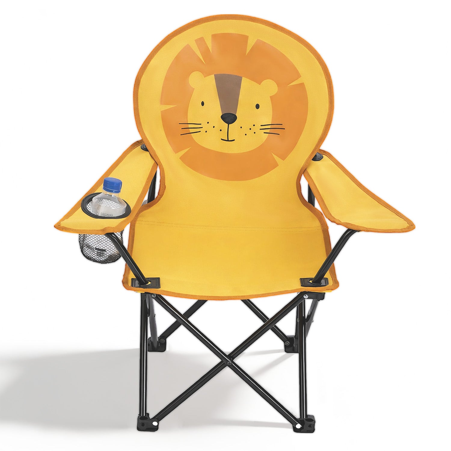 Sunula Kinder Klappstuhl Outdoor – Campingstuhl mit Löwe-Motiv Gelb & – sekeymall